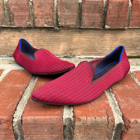 Rothy's Shoes - Rothy's RARE Limited Edition The Point Loafer Scarlet Tweed Red Flats Size 7.5